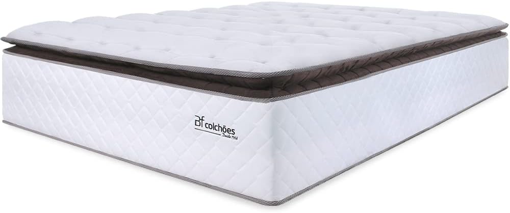 Colchão Queen Molas Ensacadas com Pillow Top Extra Conforto 158x198x38cm - Premium Sleep - BF Colchões